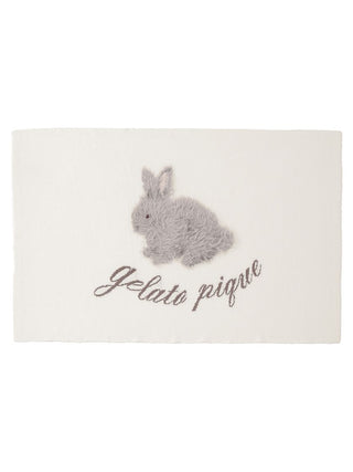 Baby Moco Rabbit Jacquard Blanket with plush rabbit design and "Gelato pique" text for cozy comfort and luxury.