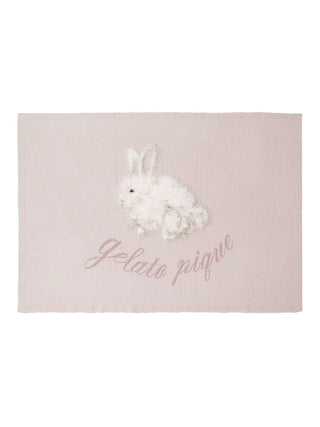 Baby Moko Rabbit Jacquard Cozy Blanket in Pink, Cozy Blanket for Home Lounging | Loungewear Blanket at Gelato Pique USA