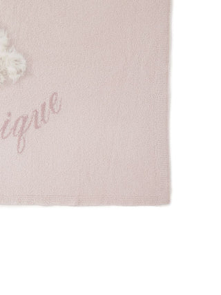 Baby Moko Rabbit Jacquard Cozy Blanket in Pink, Cozy Blanket for Home Lounging | Loungewear Blanket at Gelato Pique USA