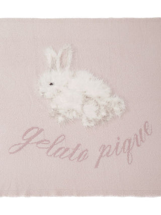 Baby Moko Rabbit Jacquard Cozy Blanket in Pink, Cozy Blanket for Home Lounging | Loungewear Blanket at Gelato Pique USA