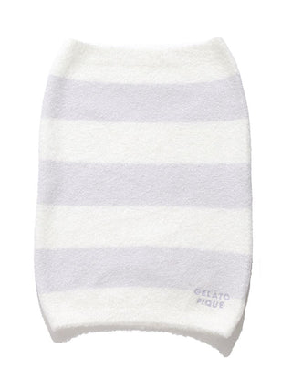 Smoothie 2-Border Waist Warmer with soft plush fabric and two-tone design from Gelato Pique USA in cream and white stripes.