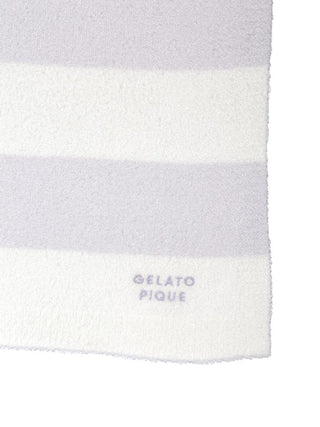 Gelato Pique USA white and grey Smoothie 2-Border Lap Blanket, premium loungewear and sleepwear, ultra-soft fabric.