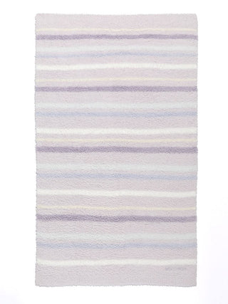 Gelato Random Border Lap Blanket with gradient stripes in soft purple and white, 120cm x 75cm, cozy and stylish for naps or as a lap blanket.