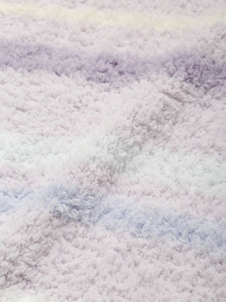 Warm Gelato Random Border Lap Blanket with gradient-like pastel colors, made of soft gelato material, ideal for naps and cozy moments.