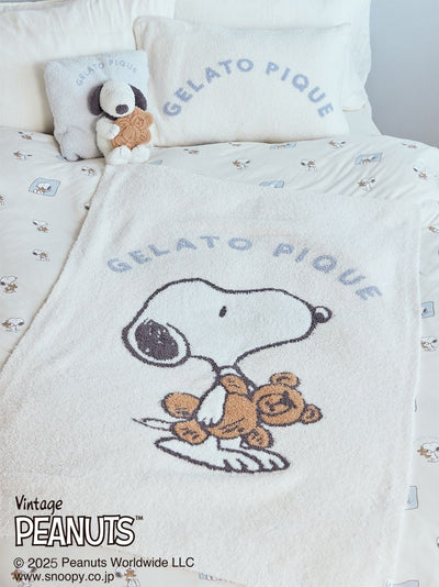 [PEANUTS] SNOOPY×BEAR Jacquard Throw Blanket gelato pique