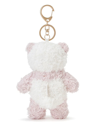 Gelato Pique USA pink panda key charm in fluffy gelato material, part of the Premium Loungewear and Sleepwear collection.