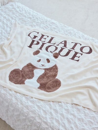 Panda Jacquard Lap Blanket gelato pique