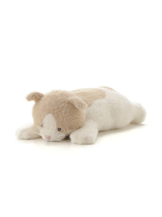 Cream and white CAT Plush Tissue Holder by Gelato Pique USA, blending cute decor with functional design for premium loungewear and sleepwear spaces.