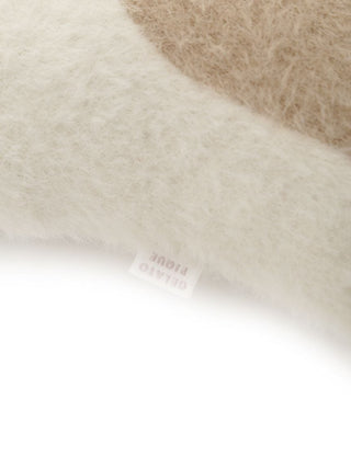 Close-up of soft, beige and white CAT Plush Tissue Holder by Gelato Pique USA, featuring cozy premium loungewear design.