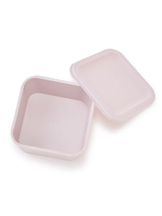 Light pink square Tupperware containers from Gelato Pique USA, perfect for premium loungewear and sleepwear storage.