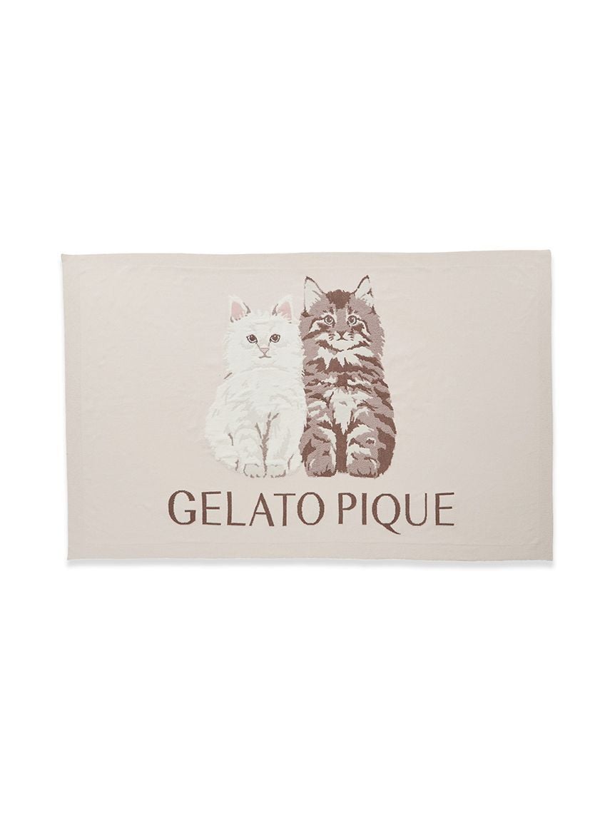 Airy Moco Twin Cats Jacquard Blanket