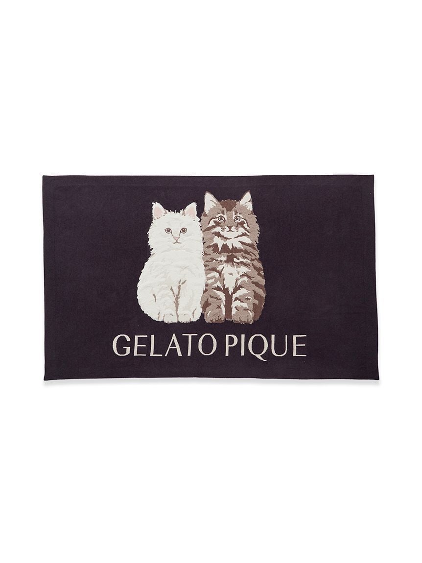 Airy Moco Twin Cats Jacquard Blanket