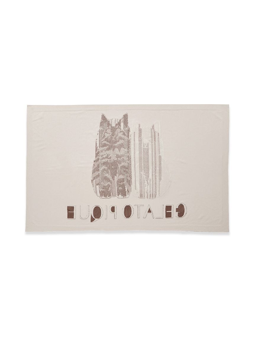Airy Moco Twin Cats Jacquard Blanket
