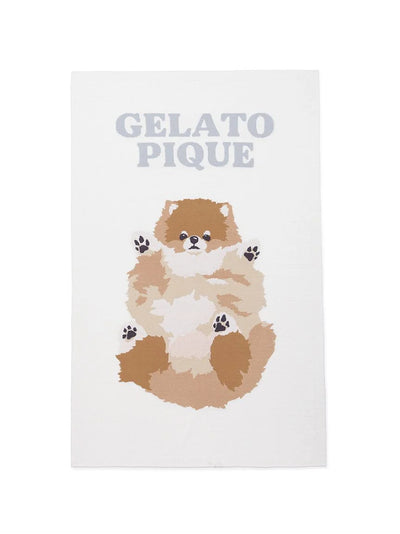 Roll Over Dog Jacquard Blanket gelato pique