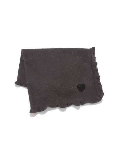 Glitter Feather Heart Blanket gelato pique