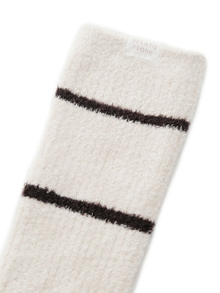Warming Smooth Border Socks Brand - Women's Lounge Socks at Gelato Pique USA