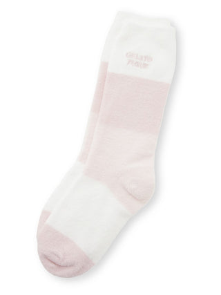 Smoothie Lite 3 Border Socks-  Women's Lounge Socks at Gelato Pique USA