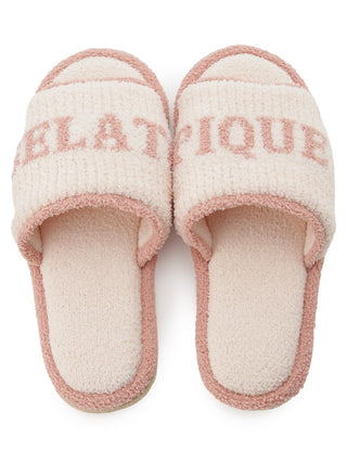 Bi-color Logo Slippers- Women's Lounge Room Slippers at Gelato Pique USA