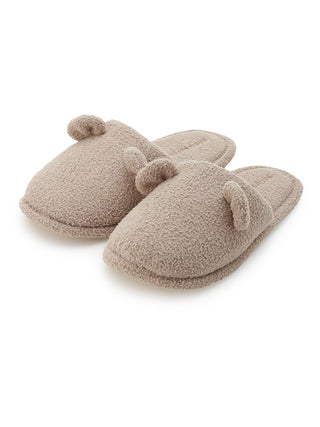 New Bear Motif Travel Slippers-  Women's Lounge Room Slippers at Gelato Pique USA