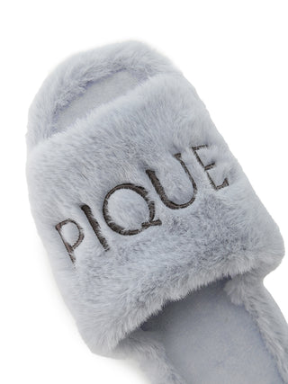 New Heart Logo Eco Fur Slippers Brand- Women's Lounge Room Slippers at Gelato Pique USA