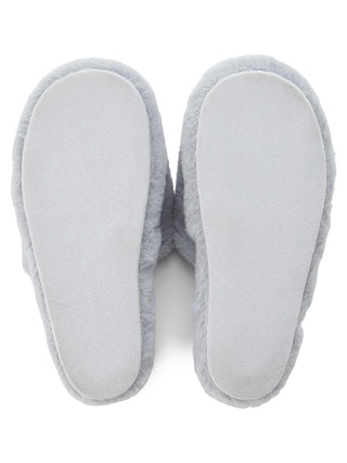 New Heart Logo Eco Fur Slippers- Women's Lounge Room Slippers at Gelato Pique USA