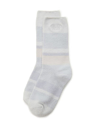 Smoothie Border Fuzzy Socks collection item of Loungewear and Socks for Women at Gelato Pique USA.