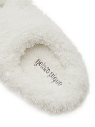 Bichon Frize Slippers in Off White, Women's Lounge Room Slippers, Bedroom Slippers, Indoor Slippers at Gelato Pique USA