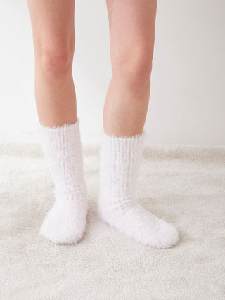 Bunny Moco Socks in Pink, Cozy Women's Loungewear Socks at Gelato Pique USA