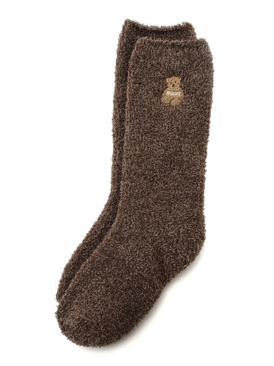 Powder Melange Bear Socks Mid-Calf Fuzzy Socks gelato pique
