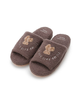 Bear Cozy Bedroom Indoor Slip On Shoes in brown, Women's Lounge Room Slippers, Bedroom Slippers, Indoor Slippers at Gelato Pique USA.