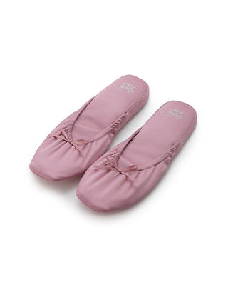 [Sweet] Satin Ribbon House Slippers in Pink, Women's Lounge Room Slippers, Bedroom Slippers, Indoor Slippers at Gelato Pique USA.