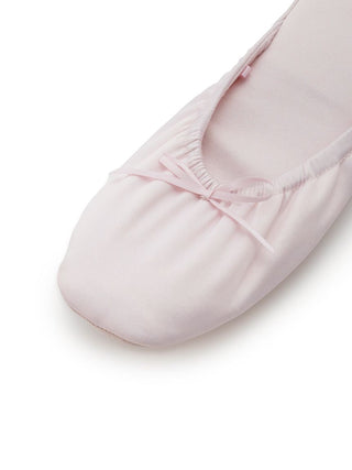[Sweet] Satin Ribbon House Slippers in Light Pink, Women's Lounge Room Slippers, Bedroom Slippers, Indoor Slippers at Gelato Pique USA.