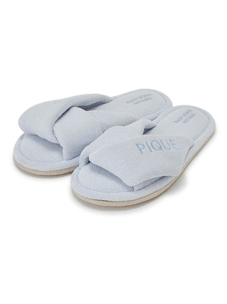 Pile Cozy Indoor Slip On Bedroom Shoes in BLUE, Women's Lounge Room Slippers, Bedroom Slippers, Indoor Slippers at Gelato Pique USA.