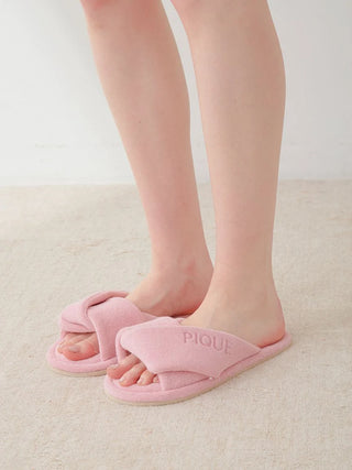 Pile Cozy Indoor Slip On Bedroom Shoes in PINK, Women's Lounge Room Slippers, Bedroom Slippers, Indoor Slippers at Gelato Pique USA.