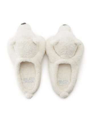 Polar Bear Cozy Bedroom Indoor Slip On Shoes in CREAM, Women's Lounge Room Slippers, Bedroom Slippers, Indoor Slippers at Gelato Pique USA.