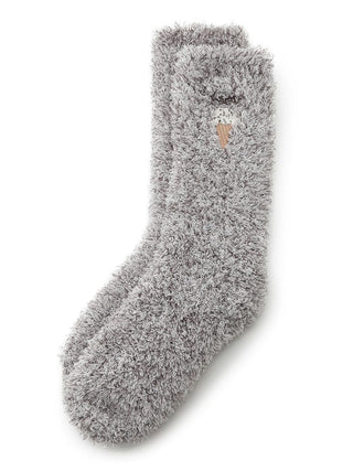 Baby Moko Ice Soft Fuzzy Lounge Socks in Brown, Cozy Men's Loungewear Socks at Gelato Pique USA