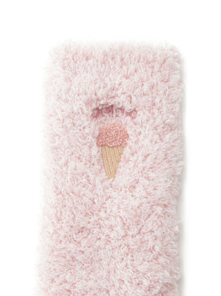 Baby Moko Ice Soft Fuzzy Lounge Socks in Pink, Cozy Men's Loungewear Socks at Gelato Pique USA