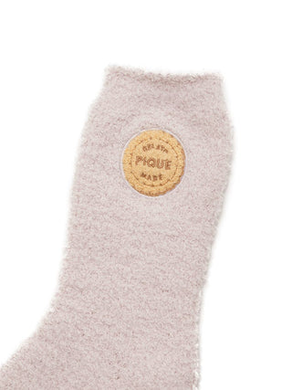 Biscuit Embroidered Ankle Socks by Gelato Pique in light pastel, featuring a plush fabric for warmth and charm, close-up on the design.