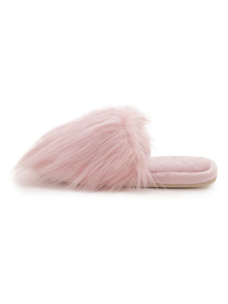 Eco Cozy Faux Fur House Slippers in Pink, Women's Lounge Room Slippers, Bedroom Slippers, Indoor Slippers at Gelato Pique USA