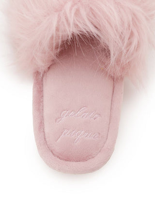 Eco Cozy Faux Fur House Slippers in Pink, Women's Lounge Room Slippers, Bedroom Slippers, Indoor Slippers at Gelato Pique USA