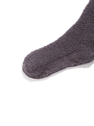 Baby Moco Non-Slip Warm Fuzzy Long Socks in CHARCOAL GRAY, Cozy Women's Loungewear Socks at Gelato Pique USA.