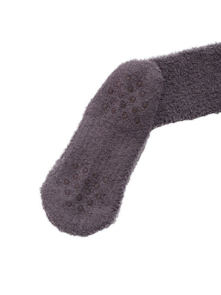 Baby Moco Non-Slip Warm Fuzzy Long Socks in CHARCOAL GRAY, Cozy Women's Loungewear Socks at Gelato Pique USA.