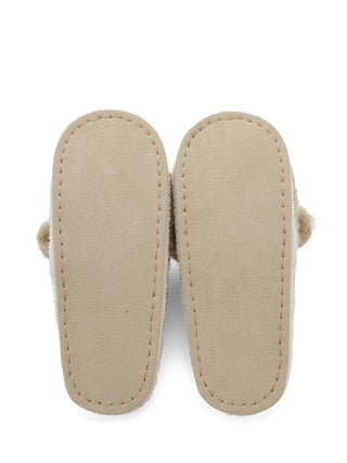 Beige CAT House Slippers with faux fur by Gelato Pique USA, offering premium loungewear comfort and playful cat-inspired design.