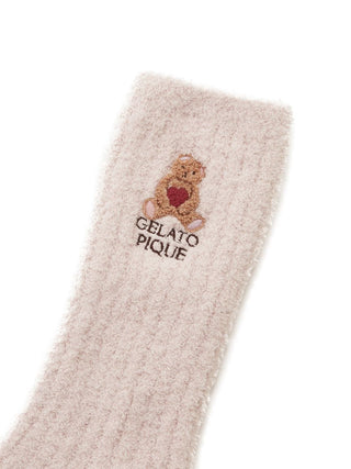 [Valentine] Baby Moco Heart Bear Sagara Rib Socks