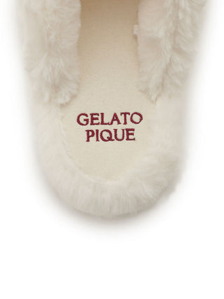 [Valentine] Heart Buckle Eco-Fur Room Shoes