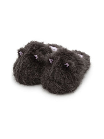 [HALLOWEEN] Black Cat Fur Room Shoes gelato pique