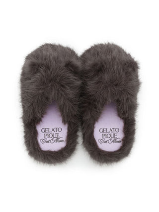 [HALLOWEEN] Black Cat Fur Room Shoes