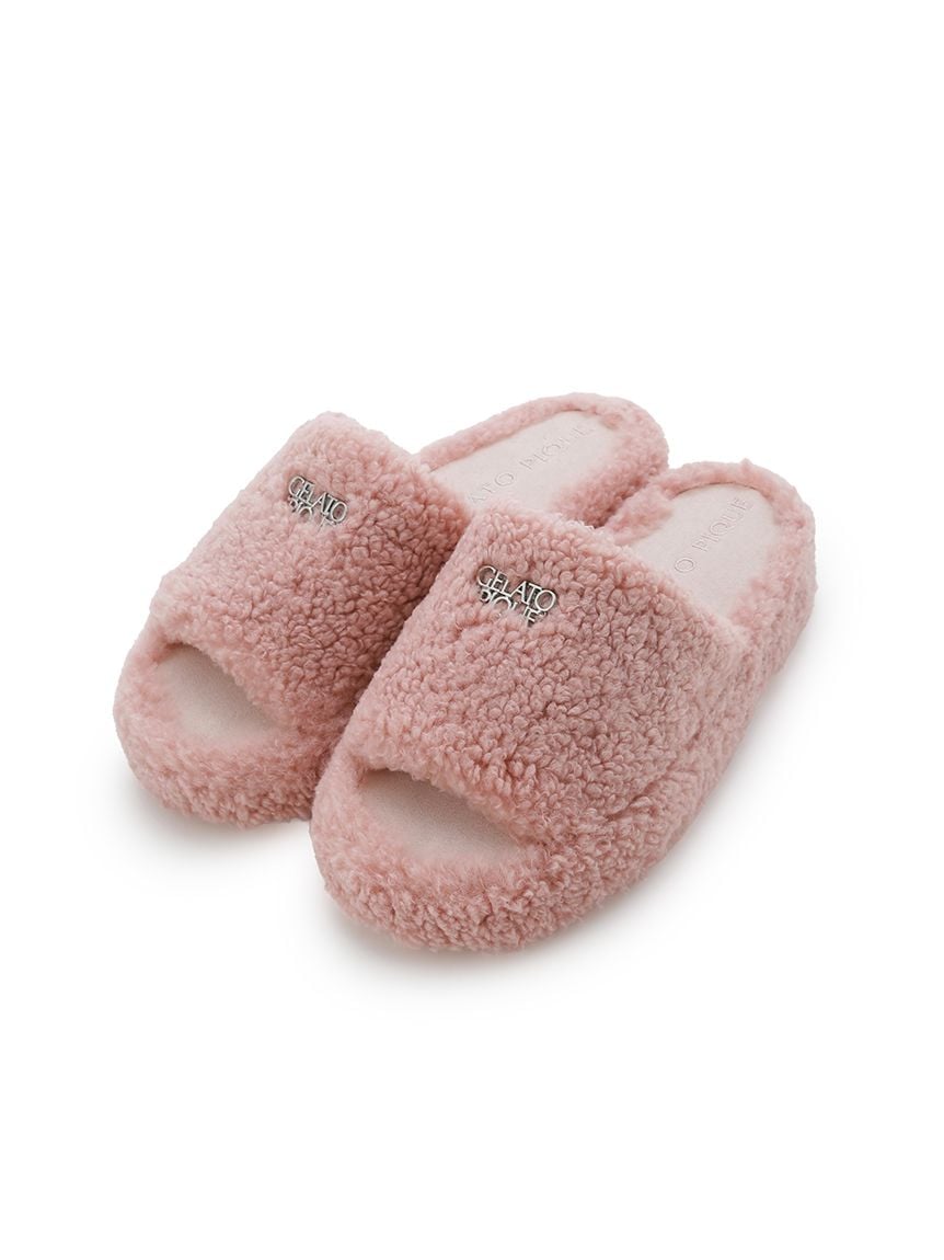Logo Boa Fleece Room Shoes