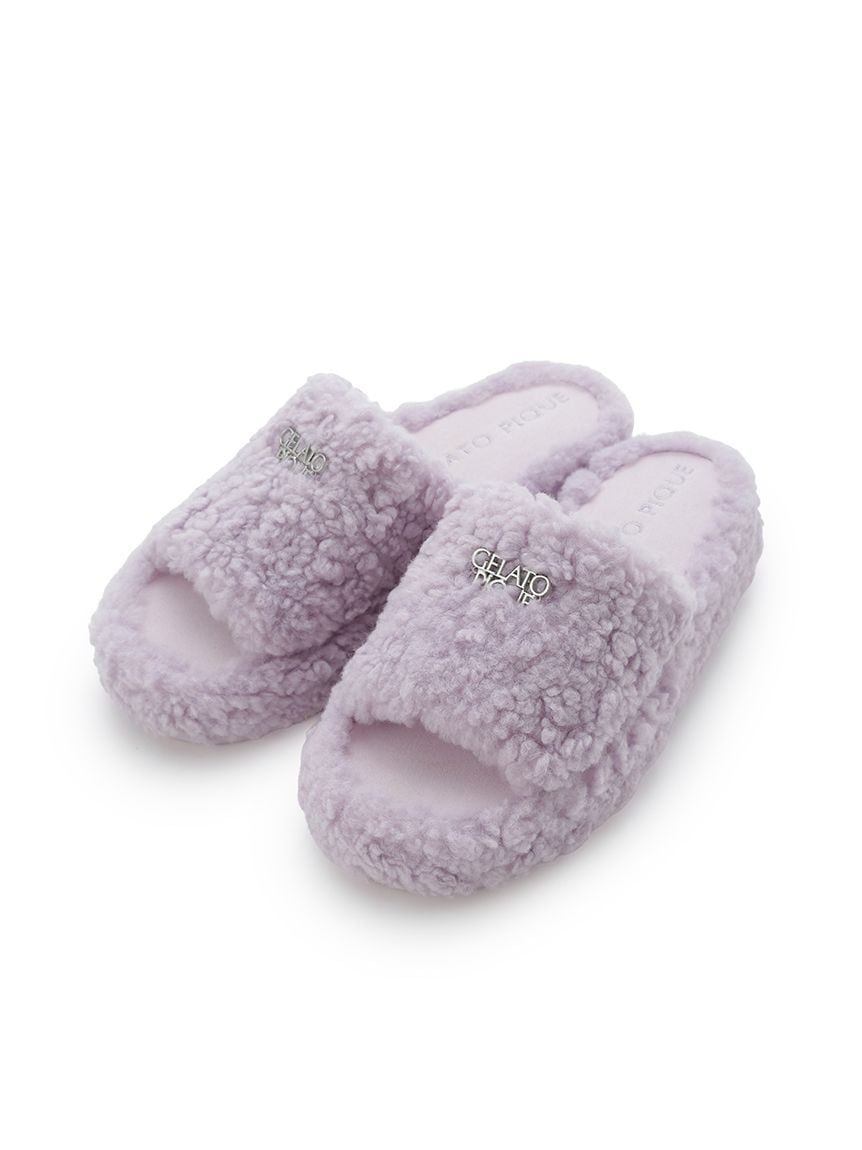 Logo Boa Fleece Room Shoes