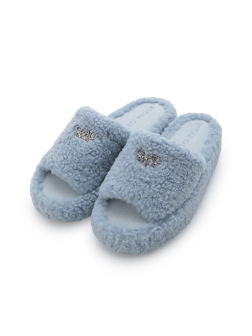 Logo Boa Fleece Room Shoes